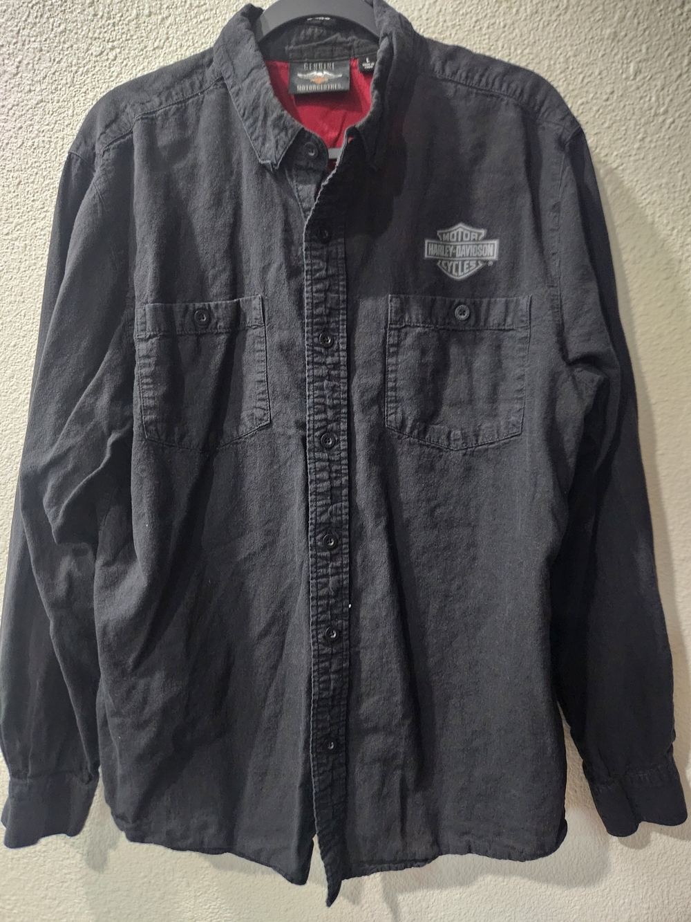 Harley-Davidson Men's Black Long-Sleeve Button-Up Shirt (2018)